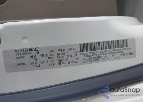 2016 Chrysler Town & Country Touring from USA, damaged, VIN 2C4RC1BGXGR280363